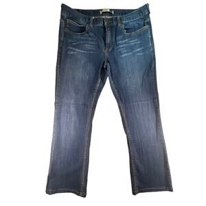 VTG Y2K Anchor Blue Men's Low Rise Slim Stretch Medium Wash Denim Jeans Sz 34x30